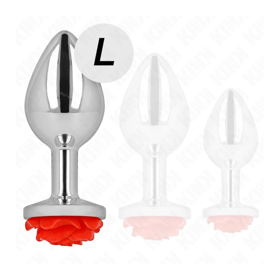 KINK - PLUG ANALE ROSA ROSSO TAGLIA L